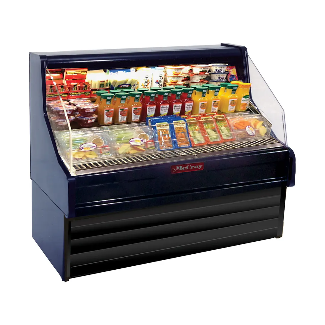 Howard-McCray SC-OS35E-6-B-LED 75" Horizontal Impluse Open Merchandiser in Black, Self-Contained