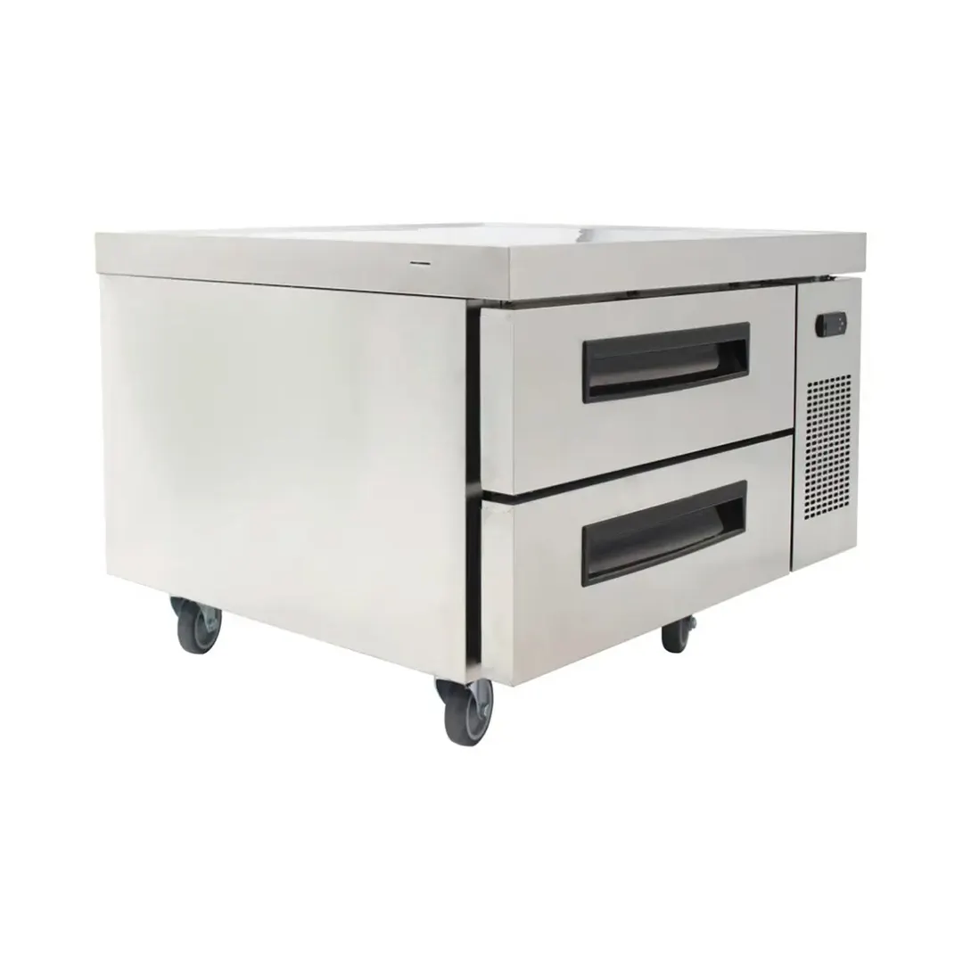 Vitlife Commercial VCB52TN 52" 2 Drawer Refrigerator Chef Base, Stainless Steel, 7.94 cu. ft.