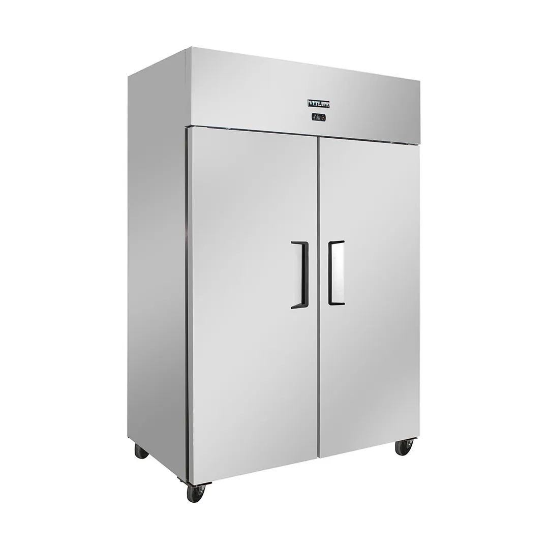Vitlife Commercial VRT54F 54" 2-Solid Door Reach-In Freezer, Top Mounted, 46 cu. ft.