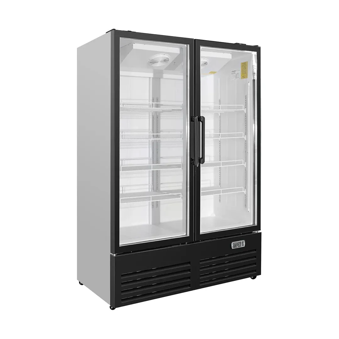 Vitlife Commercial VSC1098VTW 52" 2-Glass Door Merchandiser Refrigerator, Bottom Mount, 36 cu. ft.