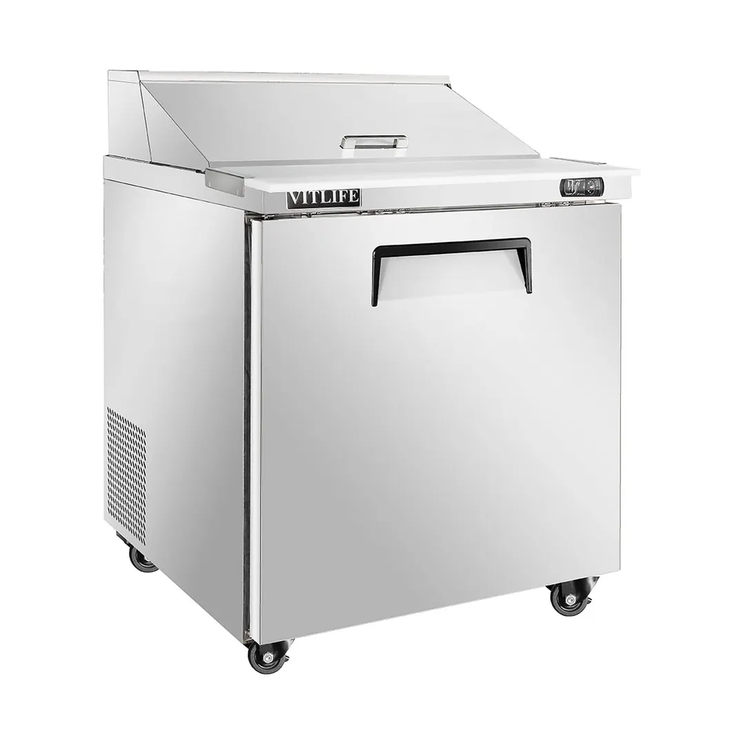 Vitlife Commercial VSP29M 29" Refrigerated Mega Top Sandwich / Salad Unit w/ 1 Door, 7.6 cu. ft.