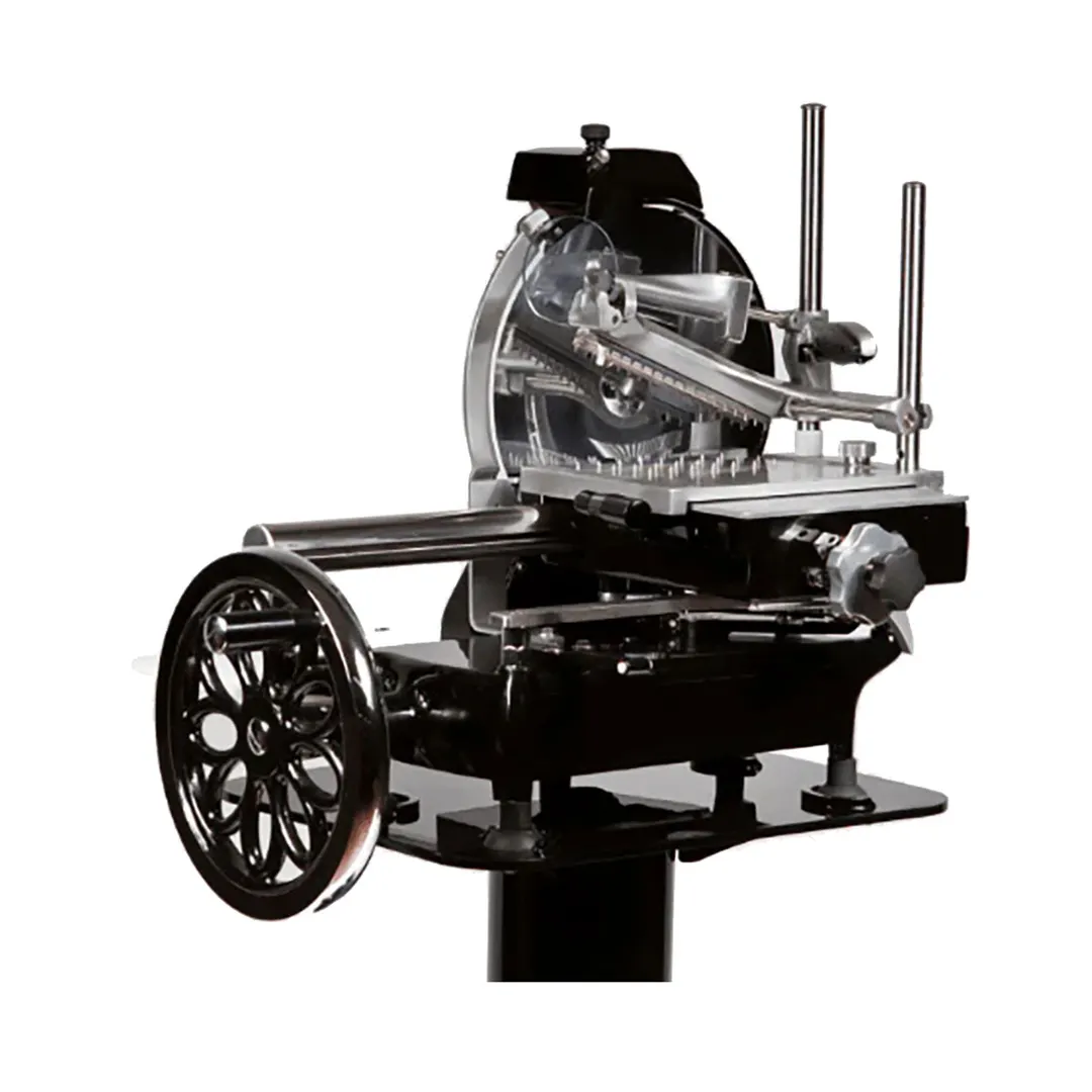 AMPTO 300 VOLANO Manual Flywheel Slicer, 12" Blade, 0 to 3/32" Cutting Thickness, Black Color