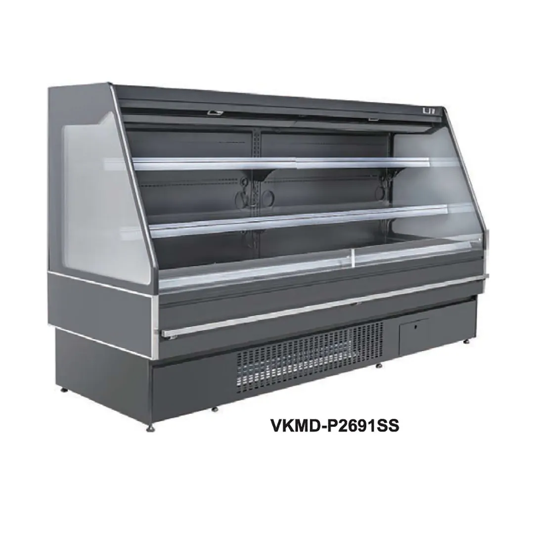 Vitlife Commercial VKMD-P2691SS 101.6" Horizontal Open Air Merchandiser w/ 2 Shelves, 24.7 cu. ft.