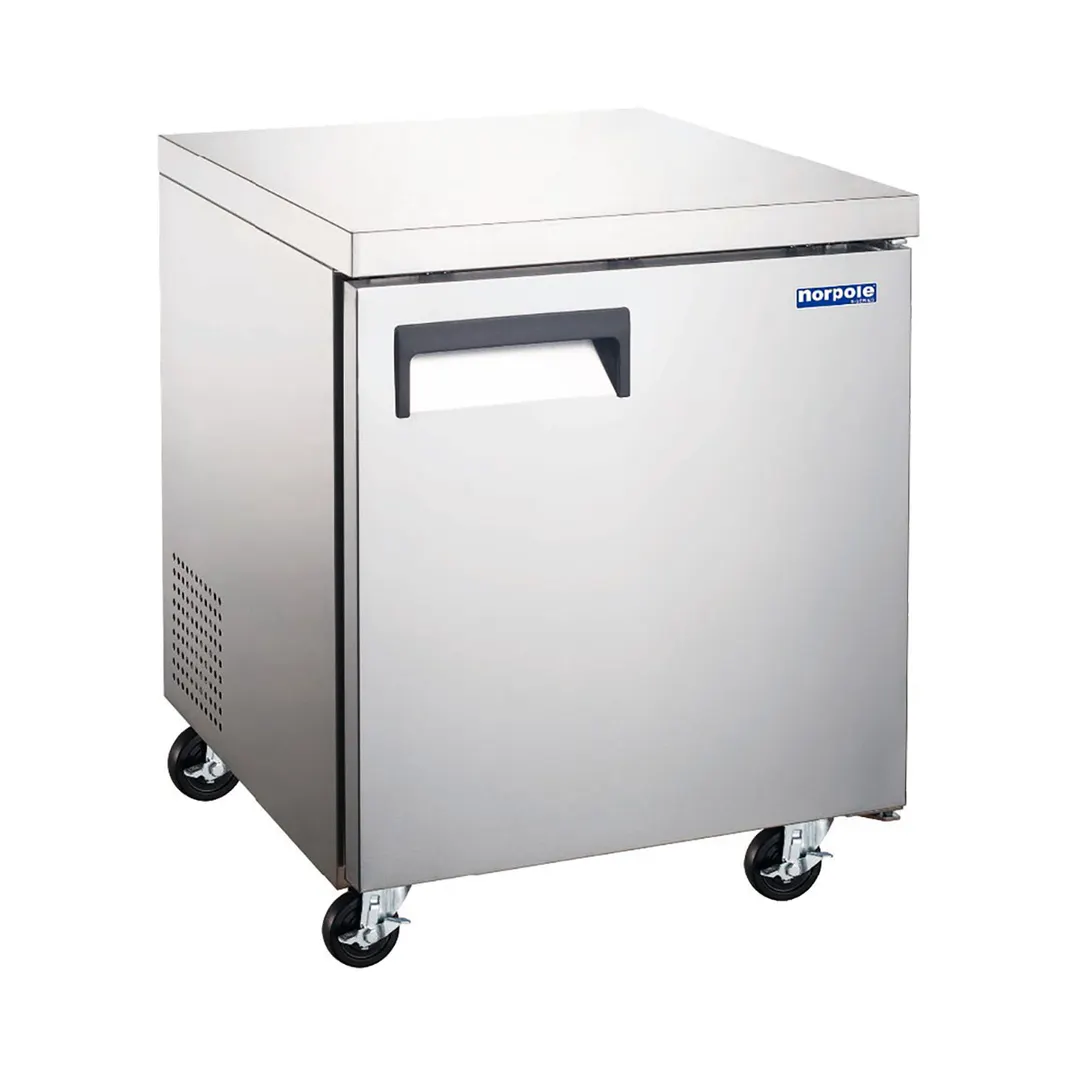 Norpole NE1F-27UC 27" 1-Door Undercounter Freezer, Stainless Steel, 6 cu. ft.