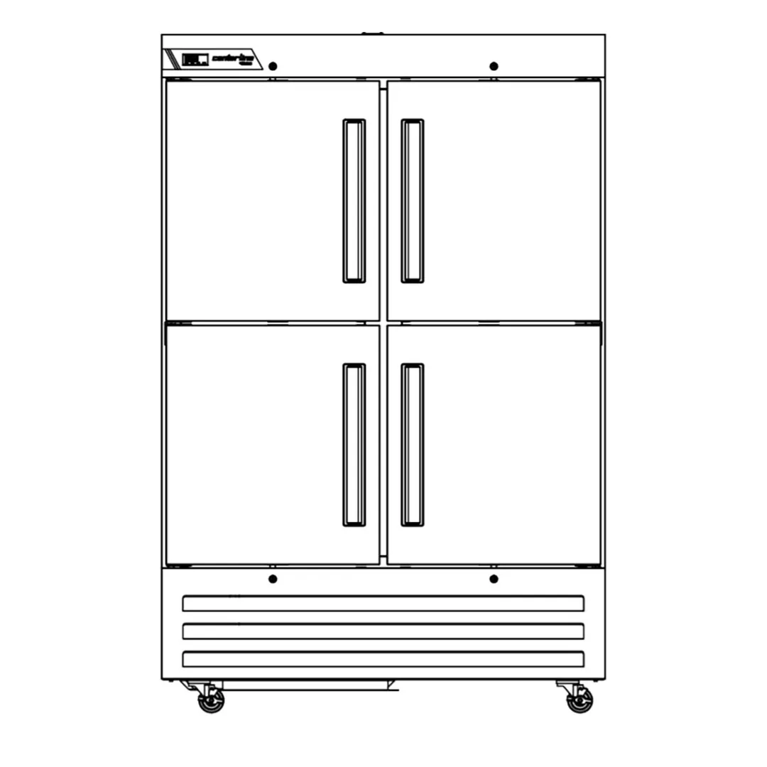 Traulsen C Series CLBM-49F-HS-LL 54" Two Section Reach-In Freezer w/ Left Hinged Half Solid Doors, 44 cu. ft.