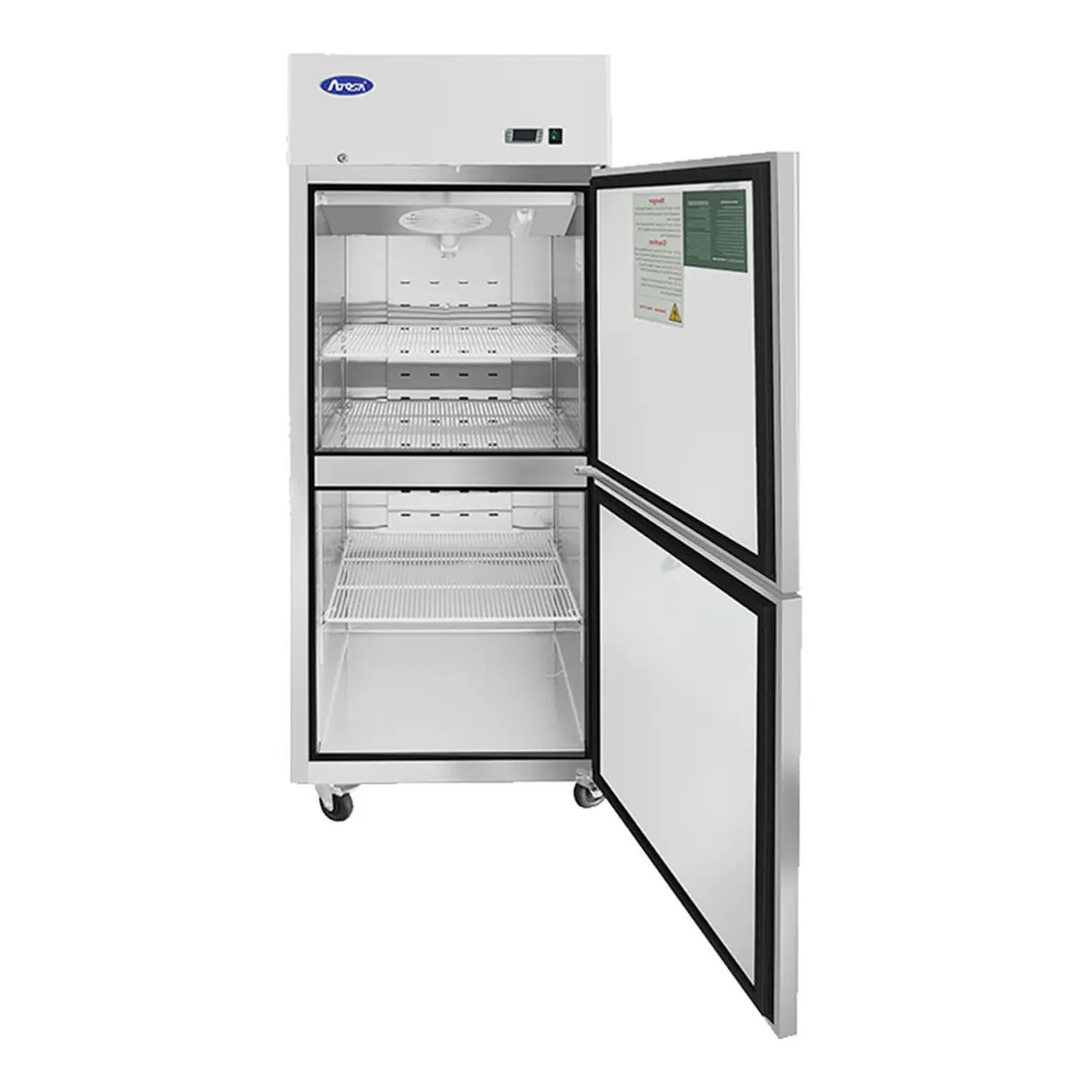 Atosa USA MBF8007GR 28-3/4" 2-Half Solid Door Reach-In Freezer, Top Mount, 21.4 cu. ft., Stainless Steel