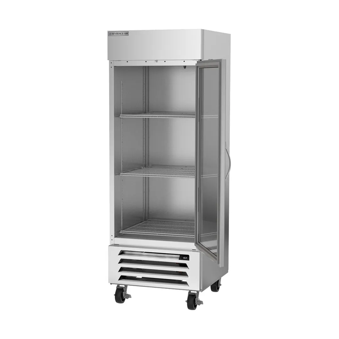Beverage Air HBF27HC-1-G 30" 1-Glass Door Reach-In Freezer, Bottom Mount, 25.97 cu. ft., Stainless Steel