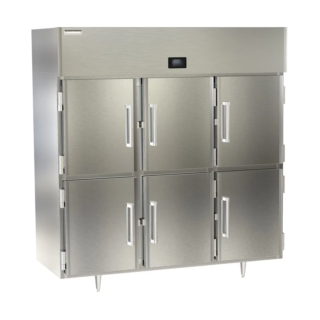 Delfield DSLF3-SH 6 Solid Half Door Reach-In Freezer, Top Mounted, 68.3 cu. ft.
