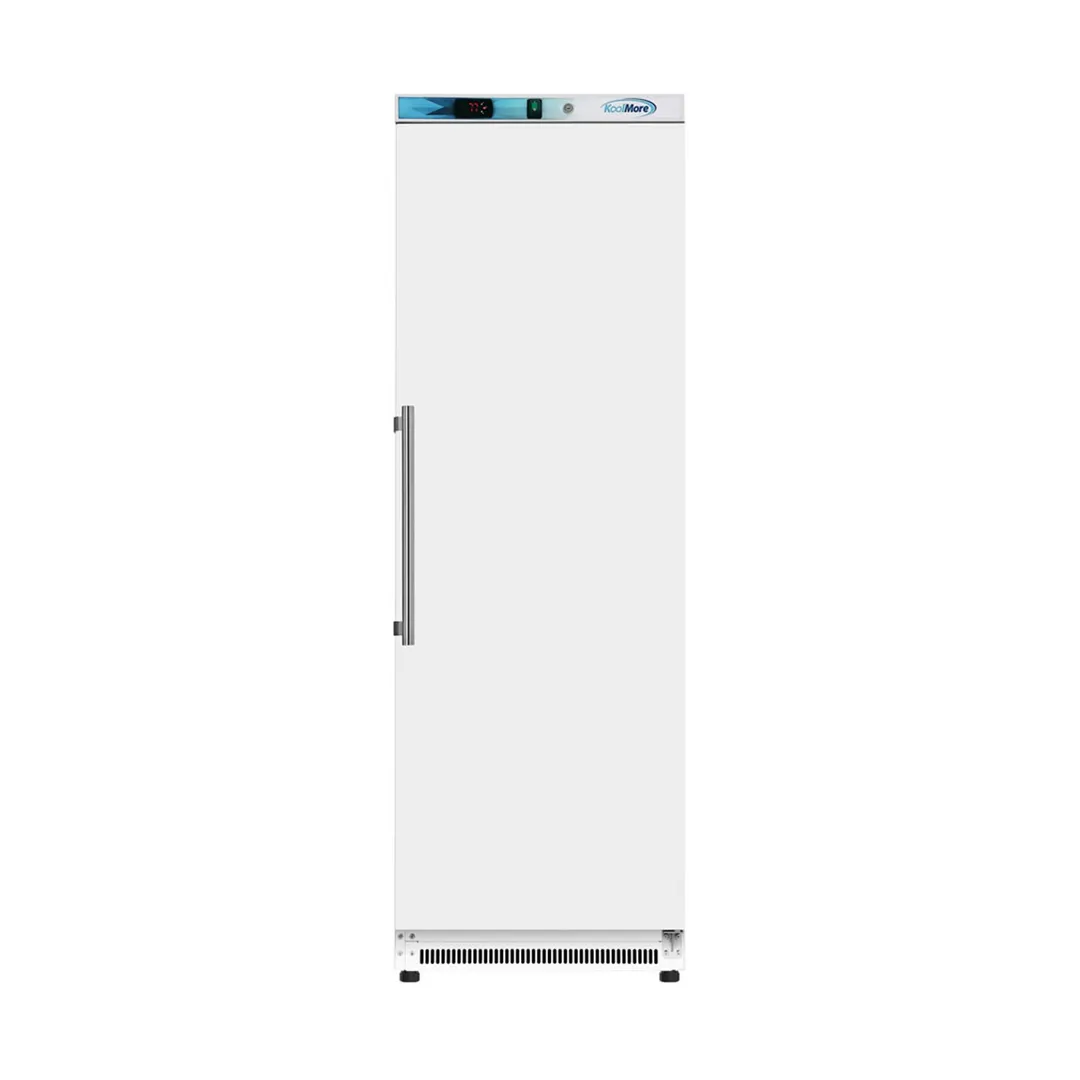 Koolmore KM-FMD12WH 24" 1-Solid Door Reach-In Freezer, Bottom Mounted, 12 cu. ft., White Finish, Stainless Steel Interior