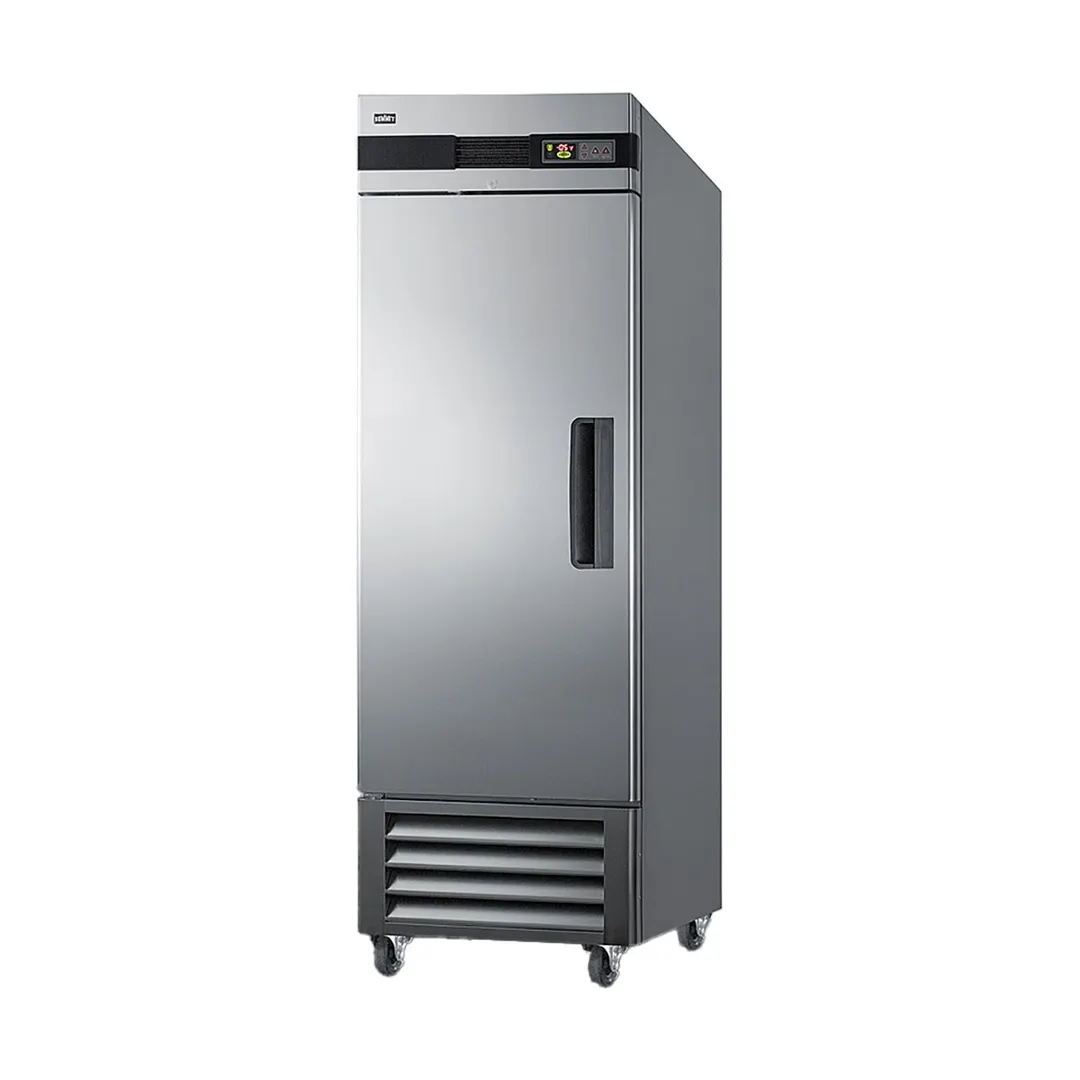 Summit SCFF237LH 28" One Section Reach-In Freezer w/ Left Hinged Solid Door, Stainless Steel, 23 cu. ft.