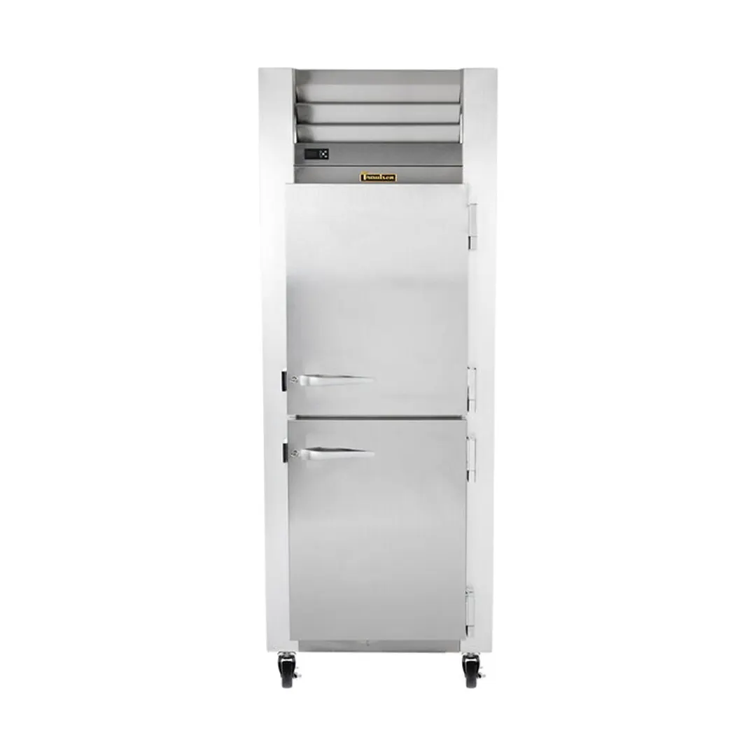 Traulsen G12000 30" 1-Section Reach-In Freezer, 2 Half Right Hinged Solid Doors, Top Mounted, 23 cu. ft., Stainless Steel Front