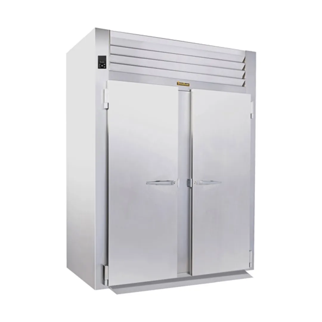 Traulsen RIF232L-FHS 68" 2-Section Roll-In Freezer, 2 Solid Doors, Remote, 73 cu. ft., Stainless Steel