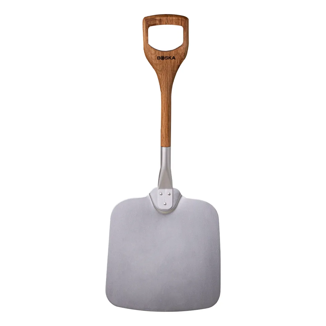 Boska 320515 Pizza Peel Shovel – 29.92" W x 11.81" D x 1.18" H, Stainless Steel, Beechwood Handle