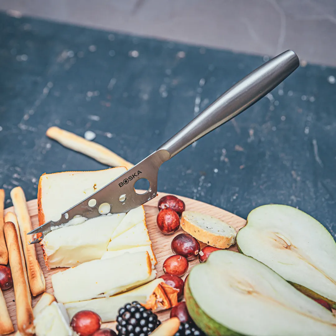Boska 357603 Semi-Soft Cheese Knife Copenhagen No2 8.85" W x 1.18" D x 0.39" H 18/10 Stainless Steel