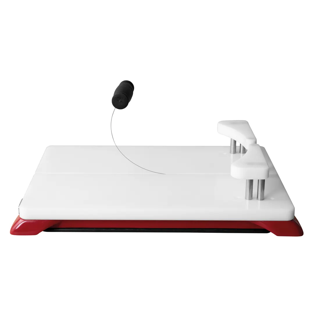 Boska 900000 Red Cheese Cutter – 14.09"W x 18.77"D x 4.05"H, Frame, HMPE Board, Stainless Rail & Wire