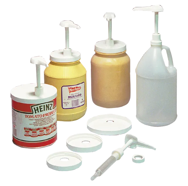 Carlisle 38310 Syrup Pump Kit, White Plastic, 5" Dip Tube, .5-1 oz, Five Caps