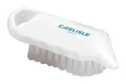 Carlisle 4041202 Sparta Vegetable Brush, 5-3/4" Scraper Grip, Stiff Polyester Bristles, White