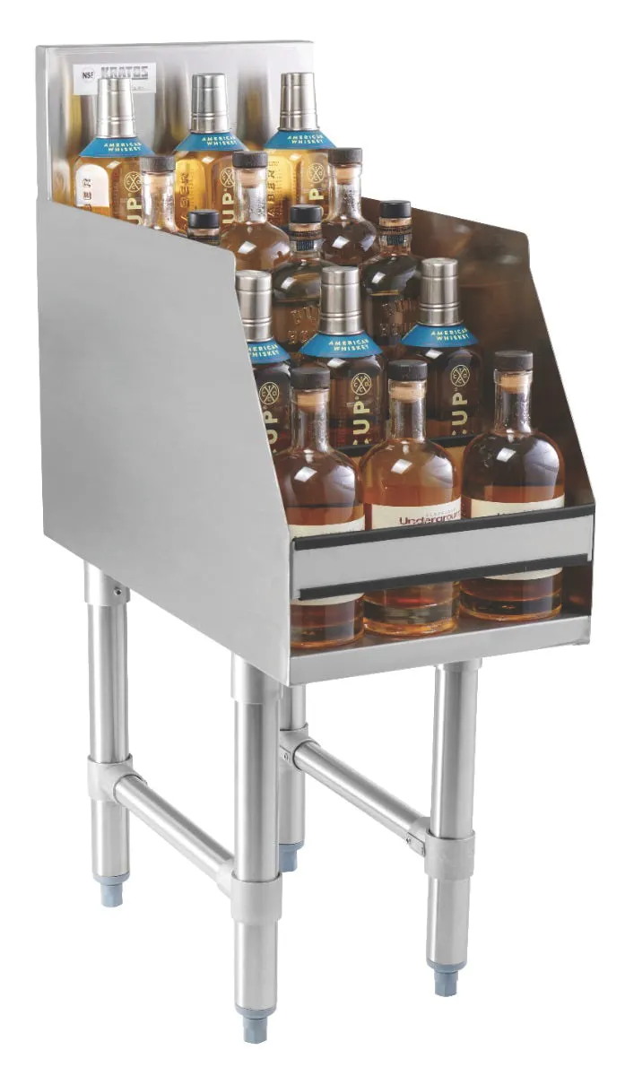 Hubert 32L-063 Kratos Liquor Display Rack, 23" D X 12", (5) Tiered