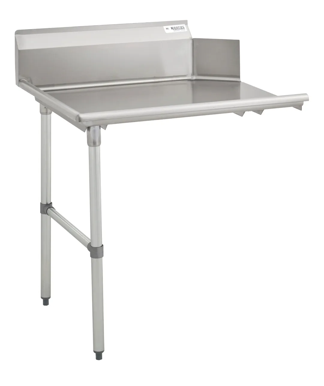 Hubert 37836 36" Kratos Clean Straight Dishtable, 16 Gauge Stainless Steel / Left Drainboard
