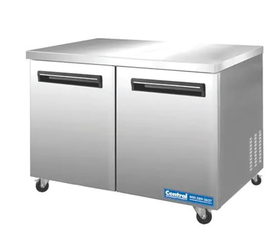 Hubert 56946 48" 2-Door Undercounter Freezer Stainless Steel 12 cu. ft. 120V LED Display