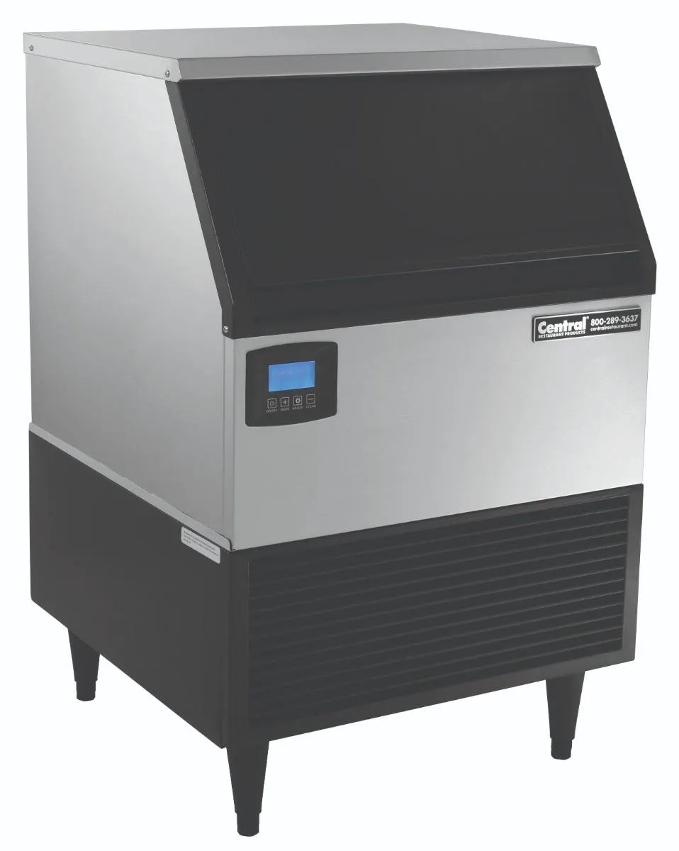Hubert 69K-909 Ice Maker with Bin, 24" x 24" x 39", 75 lb Half-Cube Ice, Stainless Black-Trim