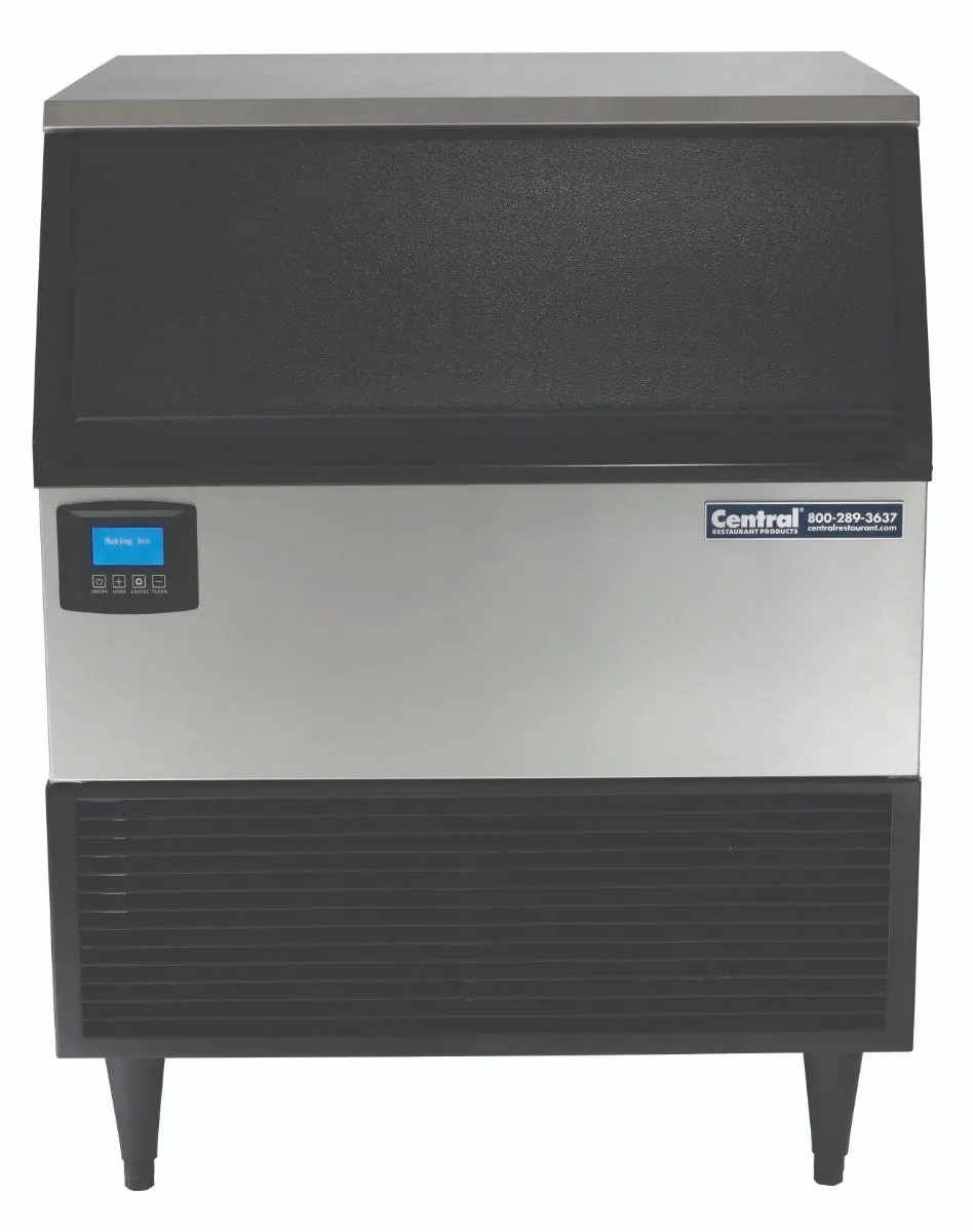 Hubert 69K-912 Ice Maker With Bin, 30" x 28" x 39", 100 Lb Stainless Bin, Cube Ice, Blue LED
