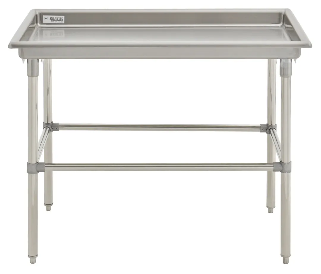 Hubert 87431 30"x48" Kratos Sorting Dishtables, 16 Gauge Stainless Steel