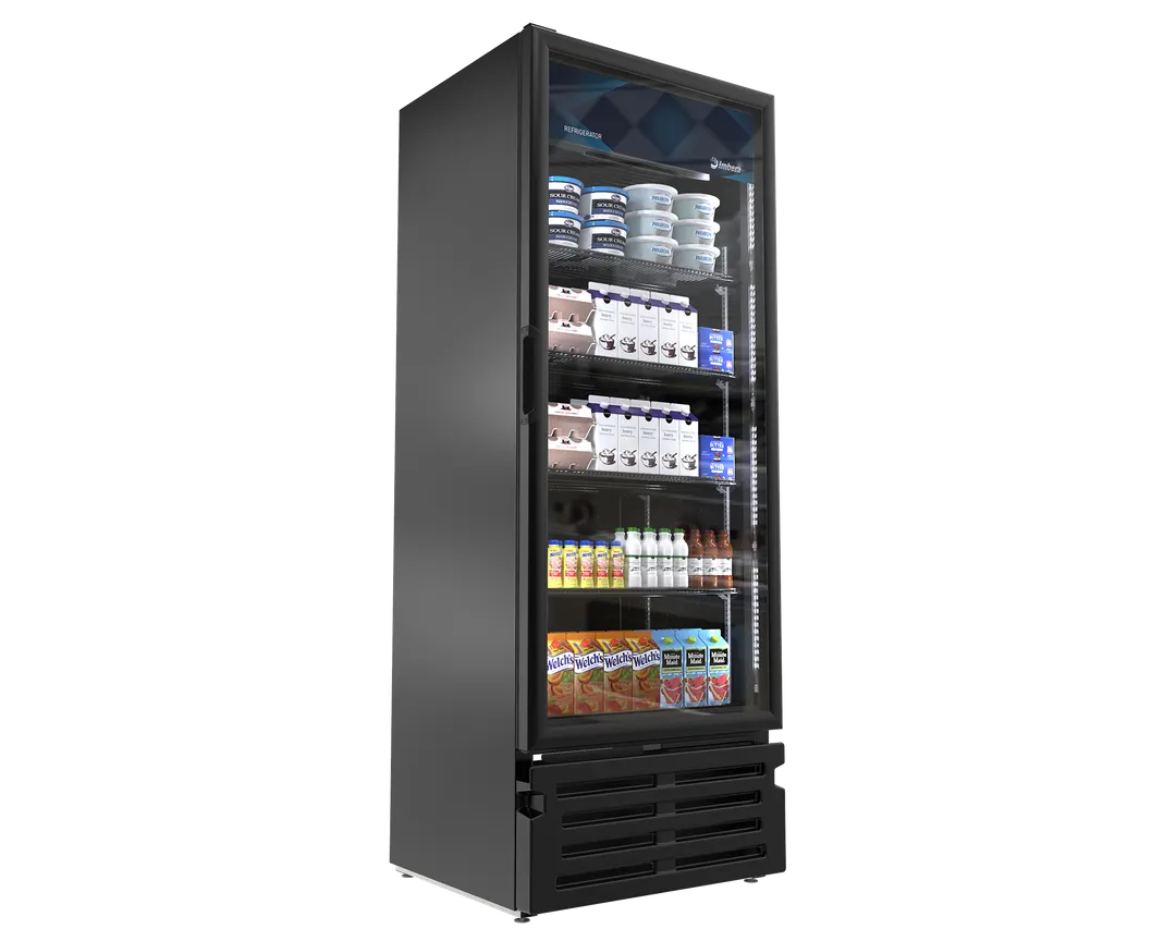 Imbera USA G319 BB Merchandiser Refrigerator – 13.94 ft³, 240 Bottle Capacity, Black Finish