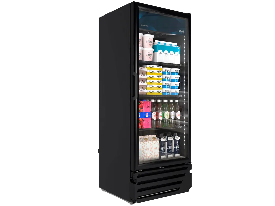 Imbera USA VR12 BB Refrigerator, 63-7/8" H x 24-3/4" W x 24-5/8" D, Black Finish, 1/5 HP Compressor