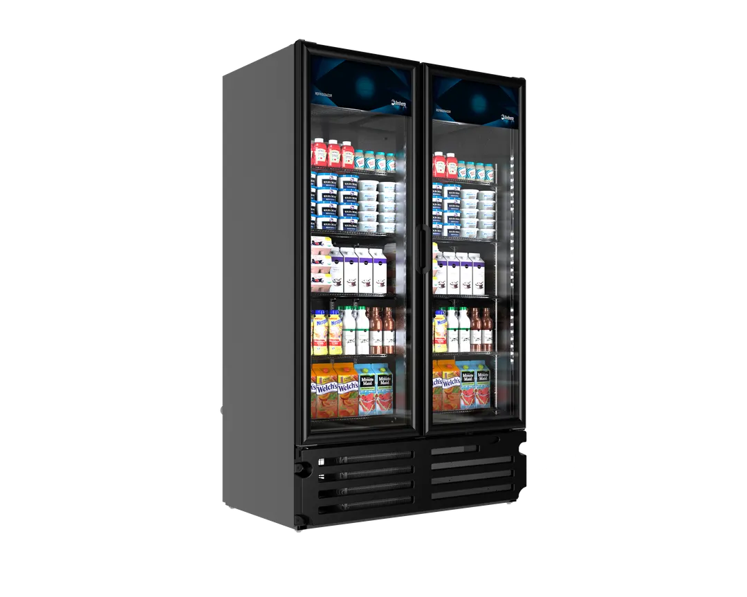 Imbera USA VRD37 BB Merchandiser Refrigerator – 78-7/8"H x 47-1/8"W x 32-1/8"D, Black Finish