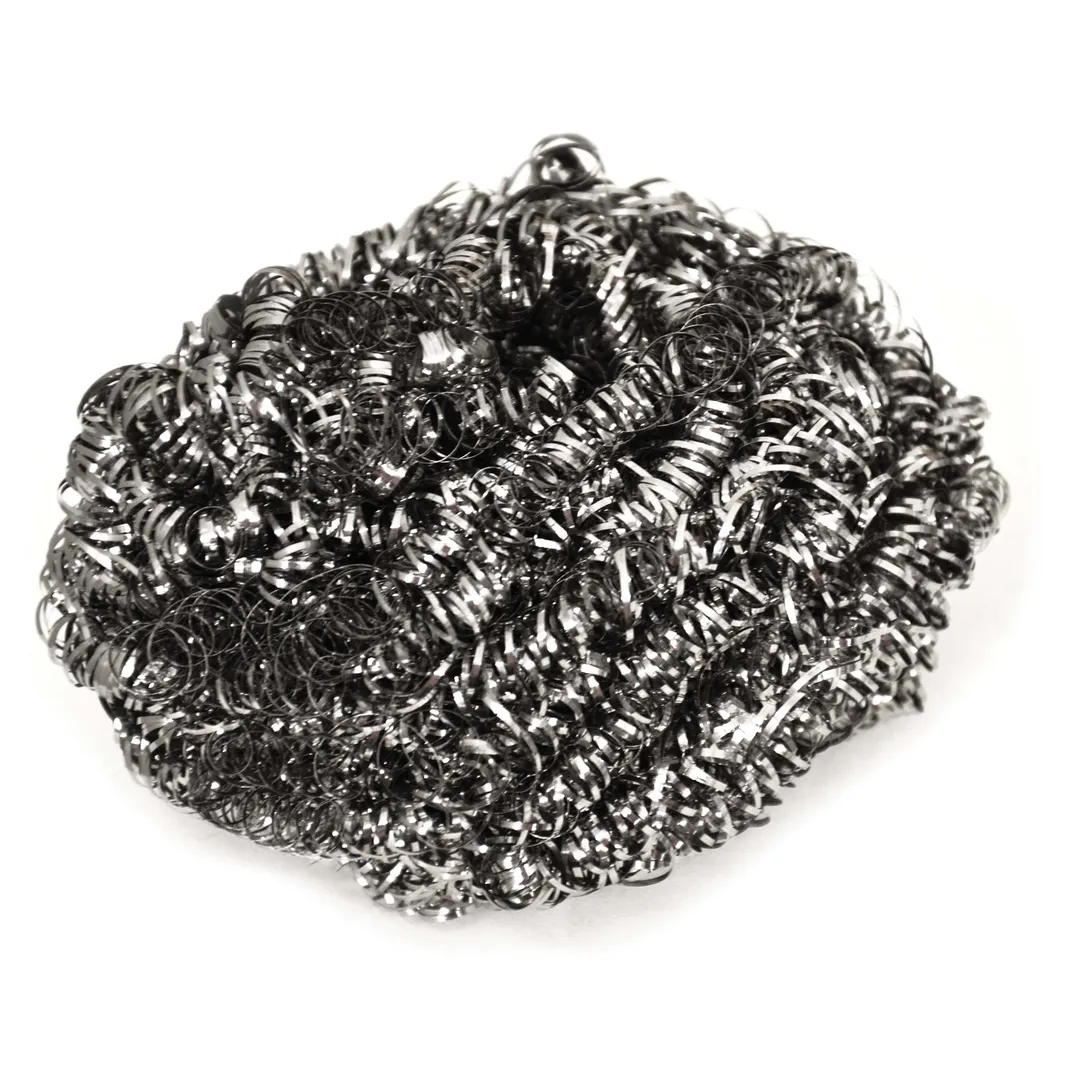 Omcan USA 10002 Scouring Pad - Stainless Steel Scrubber, Heavy Duty Cleaning Pad, 24/Pack