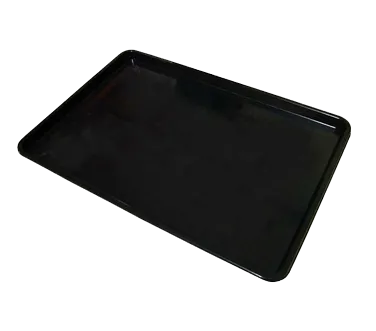 Omcan USA 10109 Bakery Food Display Tray, 18" x 26" Rectangular Plastic Black