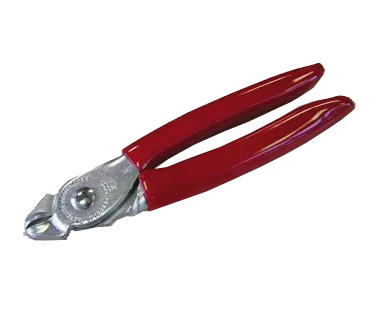 Omcan USA 10480 Hog Ring Spring Loaded Pliers, Steel Construction, 8" Jaw, Red Finish - 1/Case