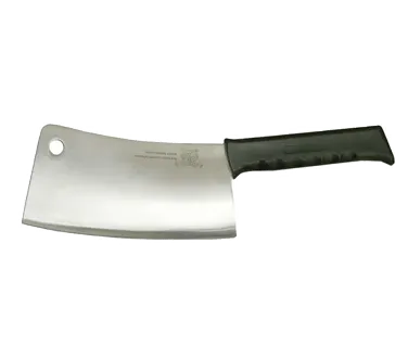 Omcan USA 10546 - 10" Kitchen Cleaver Knife, Stainless Steel Blade, Black Plastic Handle