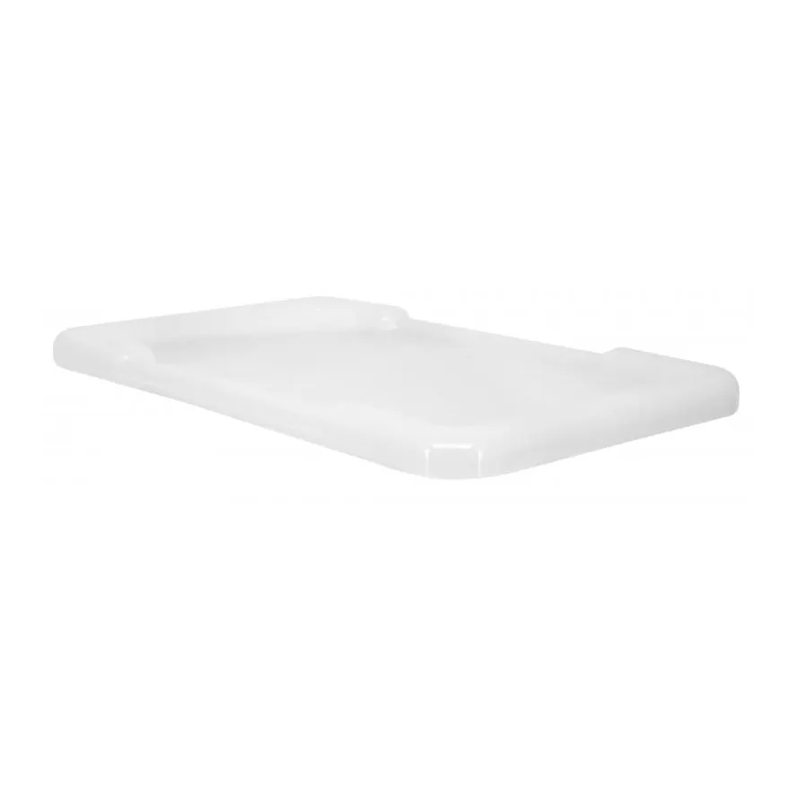 Omcan USA 10963 White Meat Lug Cover, Durable Plastic Lid for Storage Racks