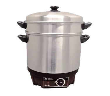 Omcan USA 11384 Food Steamer Boiler Set, 18-Qt, 1.6 kW, Pot & Lid, Strainer & Divider