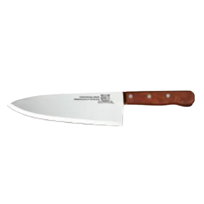 Omcan USA 11477 Chef Knife - 10" Stamped Cook Knife, Stainless Steel Blade, Wood Handle, Medium Size