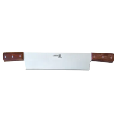 Omcan USA 11518 Cheese Knife – 14" Forged Stainless Steel Blade, Double Wood Handles, 14"-16" Length