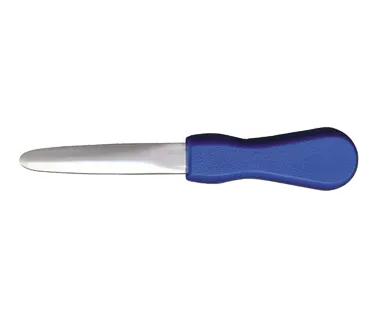 Omcan USA 11523 Oyster & Clam Knife, 3-3/4" Blade, Blue Plastic Handle – Ideal for Shellfish Opening