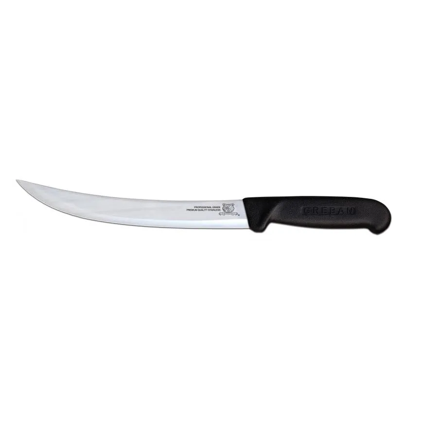 Omcan USA 12338 Breaking Knife - 10" Stamped Blade, Stainless Steel, Black Polypropylene Handle