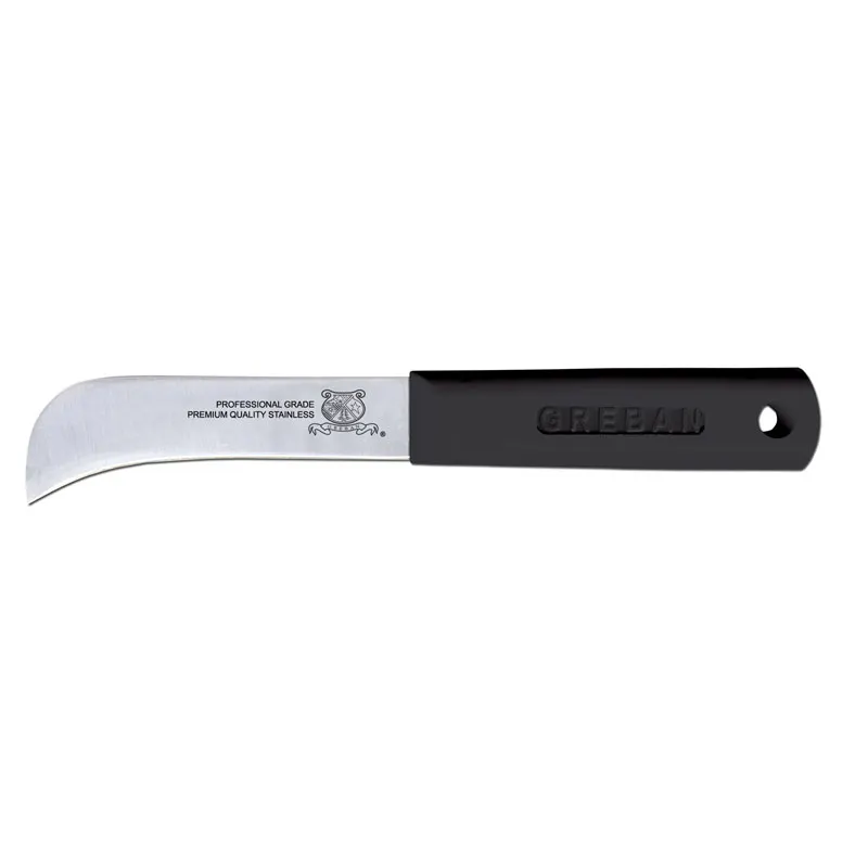 Omcan USA 12372 Produce Knife – 3-1/4" Lettuce Knife, Stainless Steel Blade, Black Plastic Handle