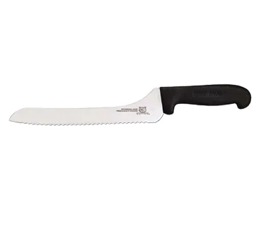 Omcan USA 12427 Bread Slicer 9" Wave Edge, Stamped Stainless Steel Blade, Black Plastic Handle