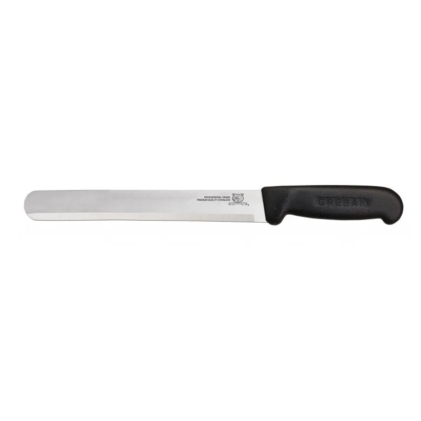 Omcan USA 12573 Slicing Knife, 14" Stamped Blade, Polypropylene Black Handle - Individual