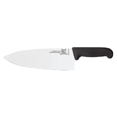 Omcan USA 12861 - 10" Forged Cook Knife, Stainless Steel Blade, Black Plastic Handle, Medium Size