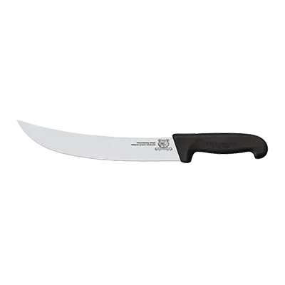 Omcan USA 12866 - 12" Steak Knife, Stamped Granton Blade, Black Plastic Handle, Victory USA