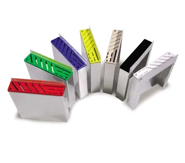 Omcan USA 12903 Stainless Steel Knife Rack with Plastic Insert, Holds 10 Knives + 2 Steels, 12 Slots