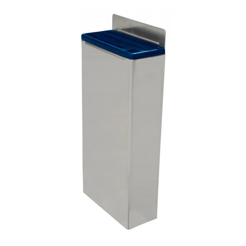 Omcan USA 12914 Knife Rack, Holds 3 Knives + 1 Sharpening Steel, Blue Insert, Stainless Steel, 4 Slots