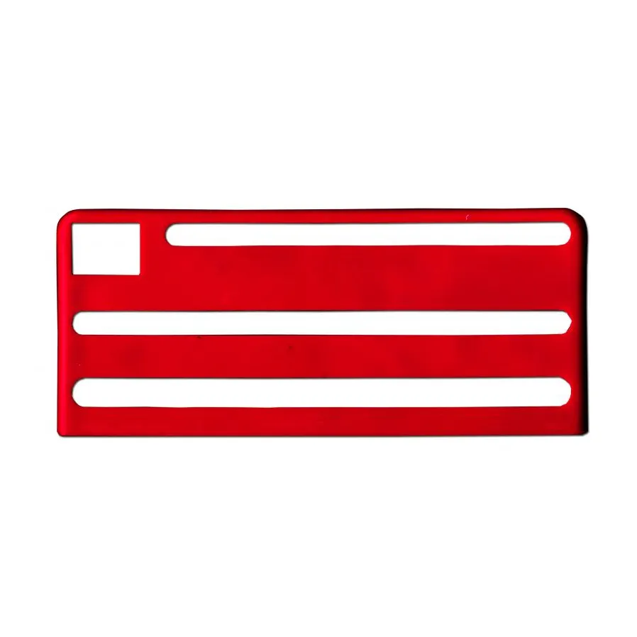 Omcan USA 12919 Kitchen Knife Rack Holder with Red Insert, Stainless Steel Base, Space‑Saving Design