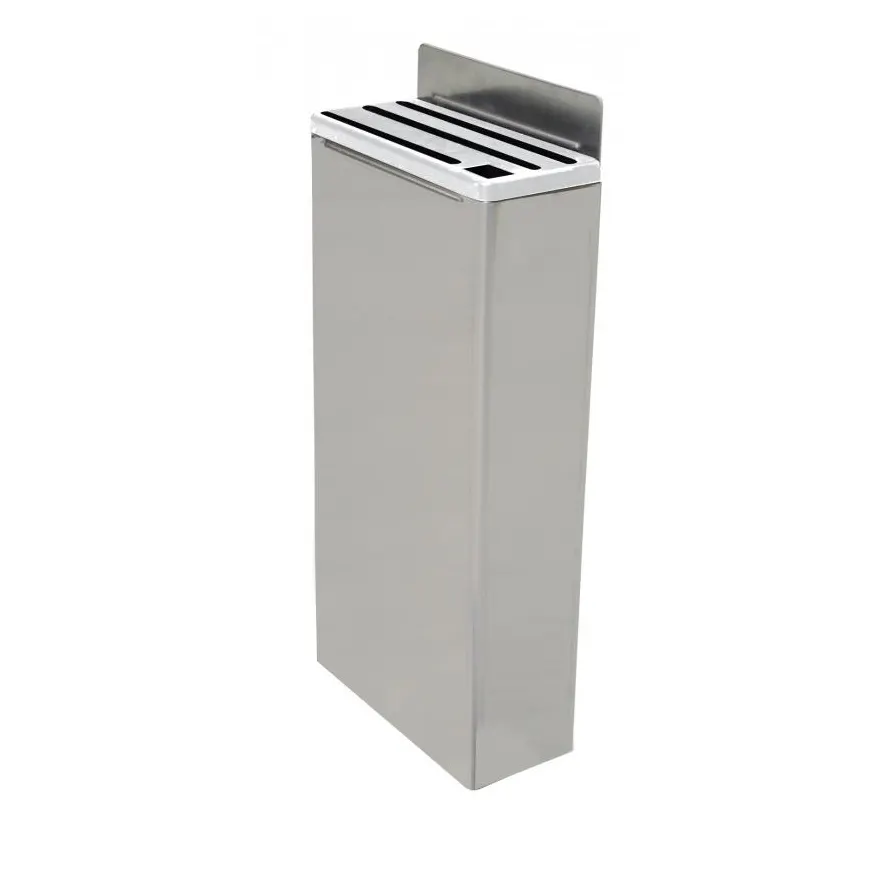 Omcan USA 12922 Knife Rack - Holds 3 Knives + 1 Sharpening Steel, White Insert, Stainless Steel, 4 Slots