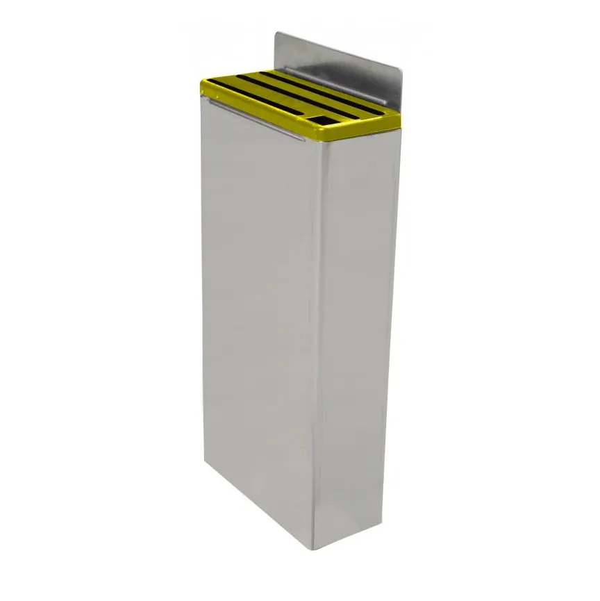 Omcan USA 12924 Knife Rack – Holds 3 Knives + 1 Sharpening Steel, 4 Slots, Stainless Steel, Yellow Insert
